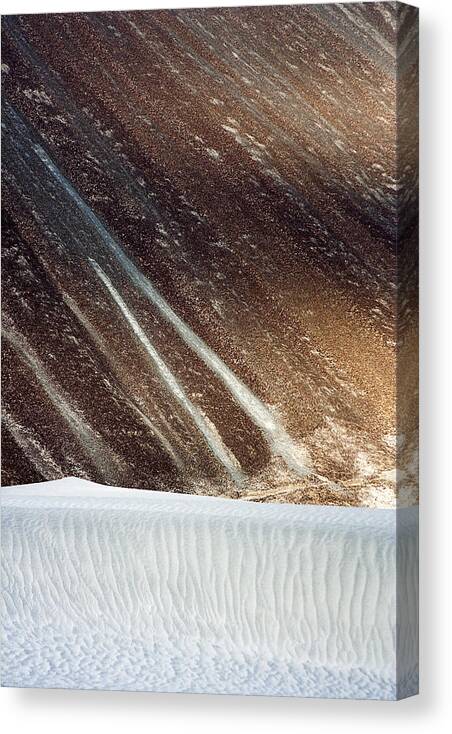 Desert Canvas Print featuring the photograph Sand Abstract, Hunder, 2006 by Hitendra SINKAR
