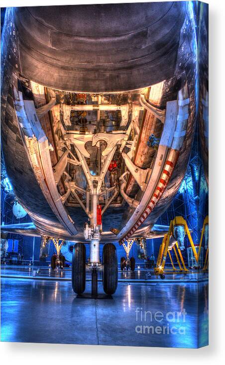 Nose Gear Canvas Print featuring the photograph Shuttle Discovery Nose Gear and Bay by ELDavis Photography