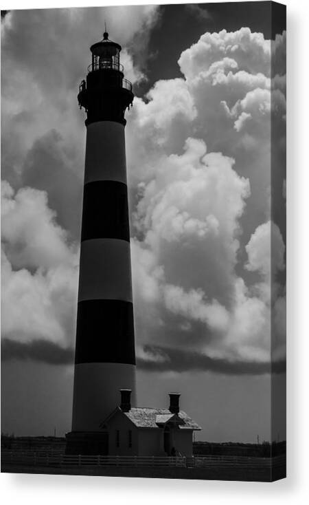 Bradley Clay Canvas Print featuring the photograph Storm at Bodie Light by Bradley Clay