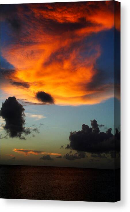Sunset Canvas Print featuring the photograph Sunset - Bora Bora, Tahiti by Richard Krebs