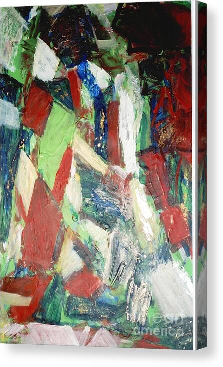 Spring Canvas Print featuring the painting Untitled CompositionII by Fereshteh Stoecklein