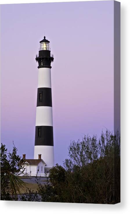 Obx Canvas Print featuring the photograph Bodie Light - North Carolina Lighthouse Scene by Rob Travis