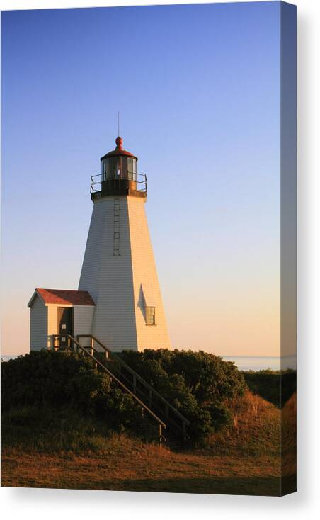 Lighthouse Canvas Print featuring the photograph Gurnet Point Lighthouse by Roupen Baker