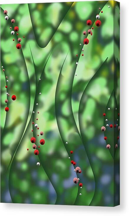 Floral Canvas Print featuring the digital art Blurred Lines 01 - Floral Inclinations by Joe Burgess
