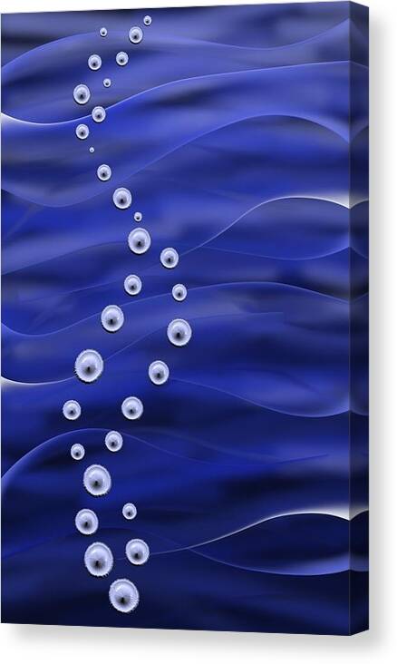 Water Canvas Print featuring the digital art Blurred Lines 03 - Aquatic Emissions by Joe Burgess