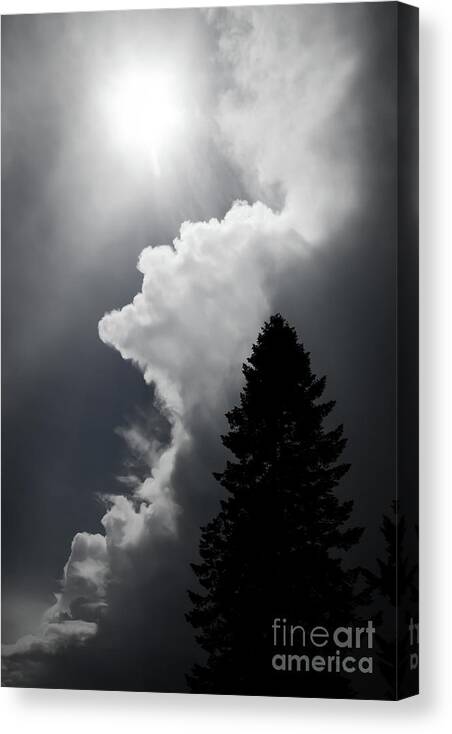 Clouds Canvas Print featuring the photograph Dividing line by David Hillier