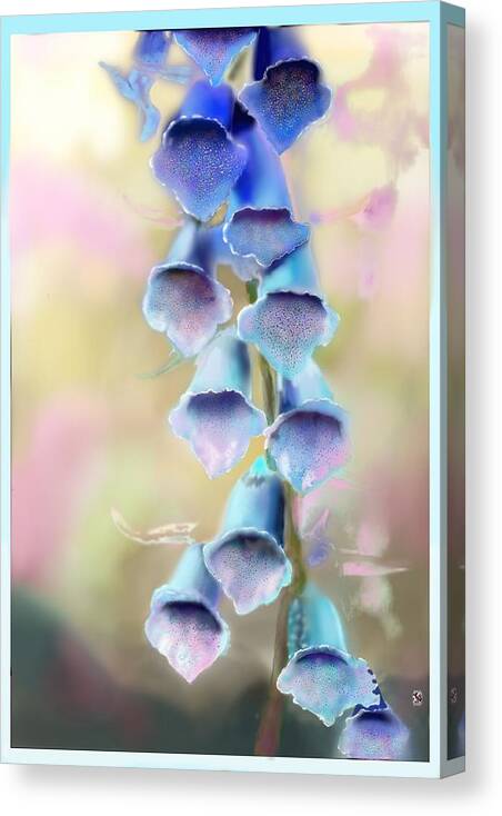 Flowers. Plants Canvas Print featuring the digital art Fox breeze by Douglas Day Jones
