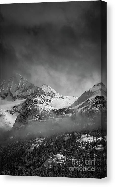 Mountains Canvas Print featuring the photograph In the Middle by David Hillier