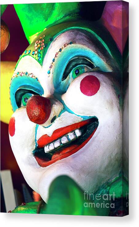 Jester Always Smiles Canvas Print featuring the photograph Jester Always Smiles in New Orleans by John Rizzuto