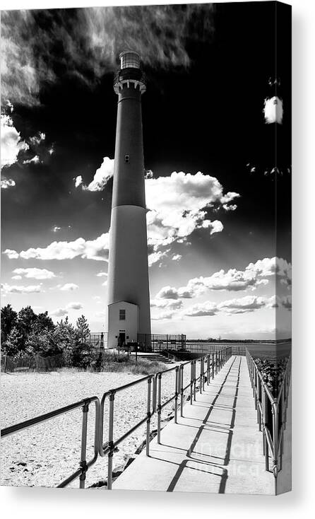 Lighthouse Walk Canvas Print featuring the photograph Lighthouse Walk Long Beach Island by John Rizzuto
