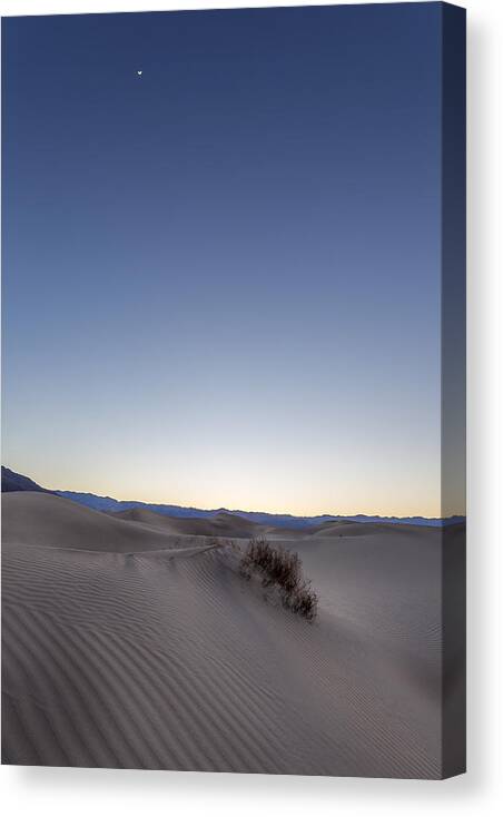 Art Canvas Print featuring the photograph Moon in the Desert by Jon Glaser