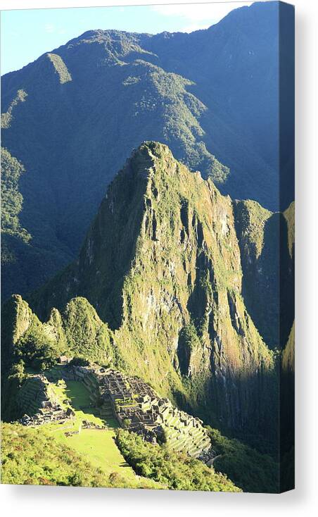 Machu Picchu Canvas Print featuring the photograph Morning shines on Machu Picchu by Roupen Baker
