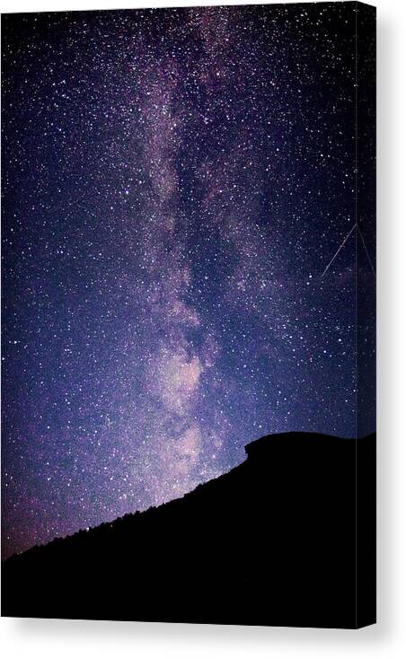 Franconia Notch Canvas Print featuring the photograph Old Man Milky Way Memorial by Robert Clifford