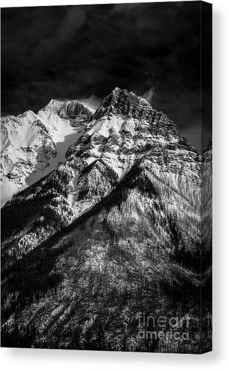 Mountain Canvas Print featuring the photograph Peak overlay by David Hillier