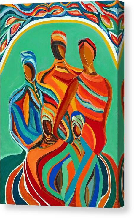 Colors Canvas Print featuring the painting The ties that bind by Ida Mitchell