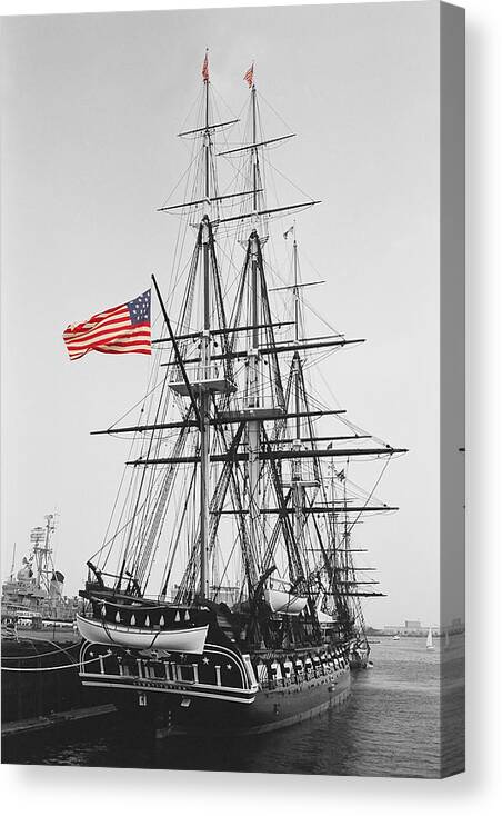 Uss Constitution Canvas Print featuring the photograph USS Constitution by Joann Vitali