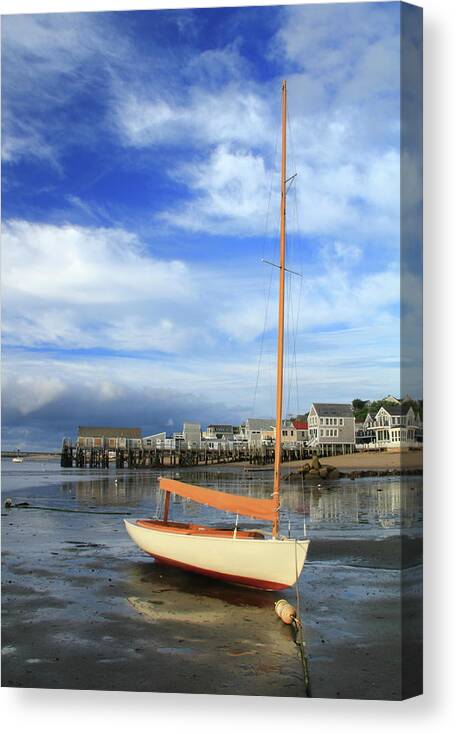 Sailboat Canvas Print featuring the photograph Waiting for the Tide by Roupen Baker