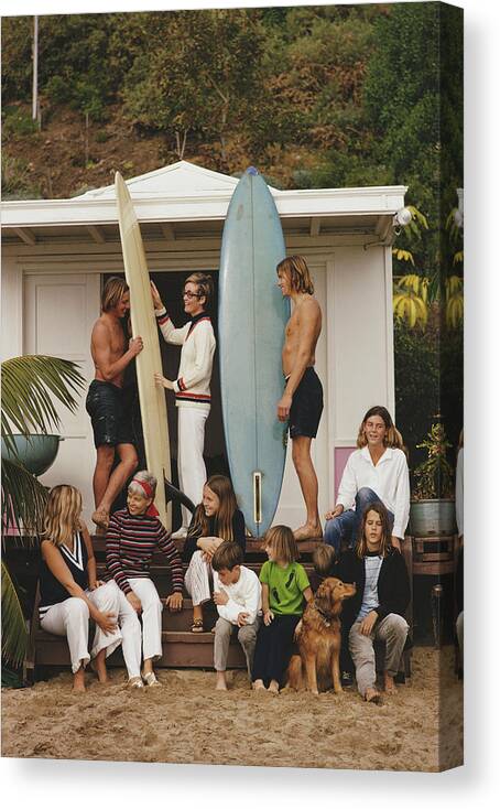 Pets Canvas Print featuring the photograph Laguna Beach by Slim Aarons