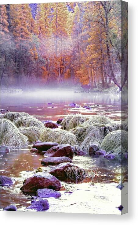 Yosemite Canvas Print featuring the photograph River in Yosemite by Jon Glaser