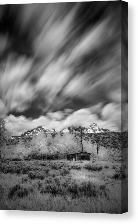 Tetons Canvas Print featuring the photograph Teton Cloudscape by Jon Glaser