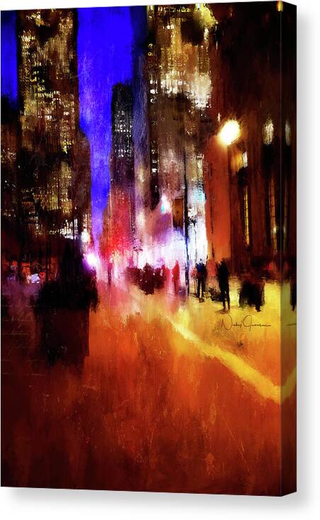 Torontoart Canvas Print featuring the digital art Toronto Downtown Impressions by Nicky Jameson