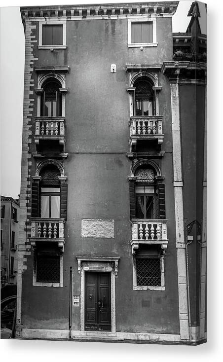 Venice Canvas Print featuring the photograph Traditional House - Venice Italy by Georgia Clare