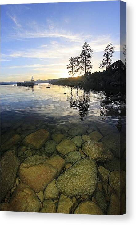 Lake Tahoe Canvas Print featuring the photograph Twilight Immersion by Sean Sarsfield