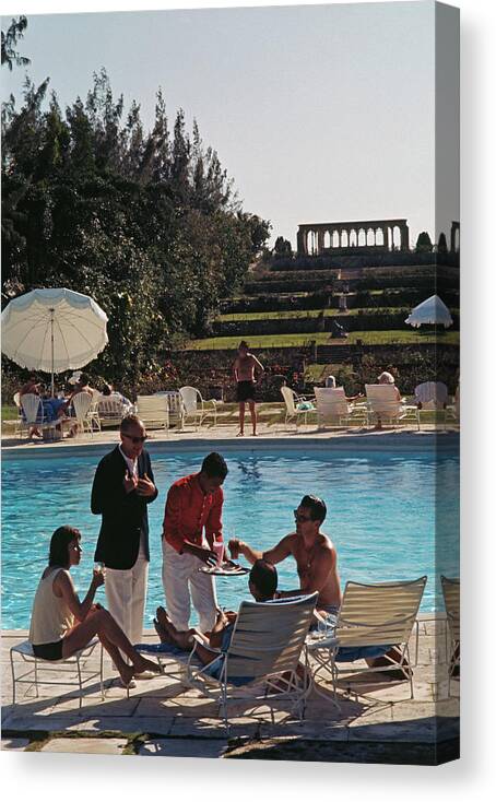 People Canvas Print featuring the photograph Versailles Gardens by Slim Aarons