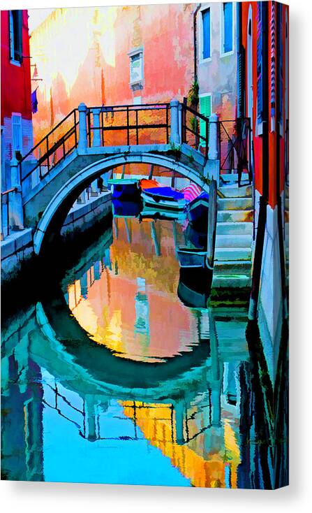 Venice Canvas Print featuring the photograph Venice Mirror by Rochelle Berman