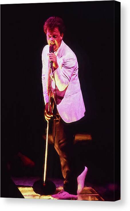 © 2020 Lou Novick All Rights Reserved Canvas Print featuring the photograph Billy Joel by Lou Novick