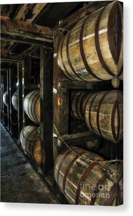 Bourbon Barrels Canvas Print featuring the photograph Bourbon Barrels # 2 by Mel Steinhauer