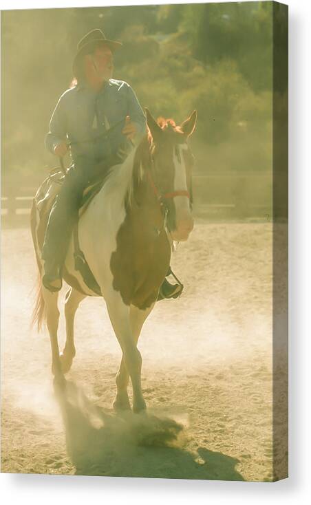  Canvas Print featuring the photograph Cowboy Jeff by Sherri Meyer