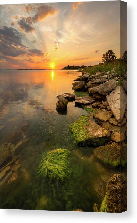 Fine Art America Canvas Print featuring the photograph Enjoying Sunset by Scott Bean