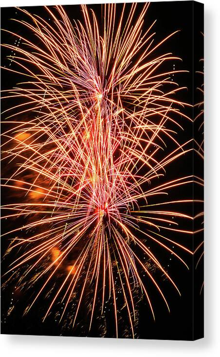 Fireworks Canvas Print featuring the photograph Southlake Fireworks 1 by HawkEye Media