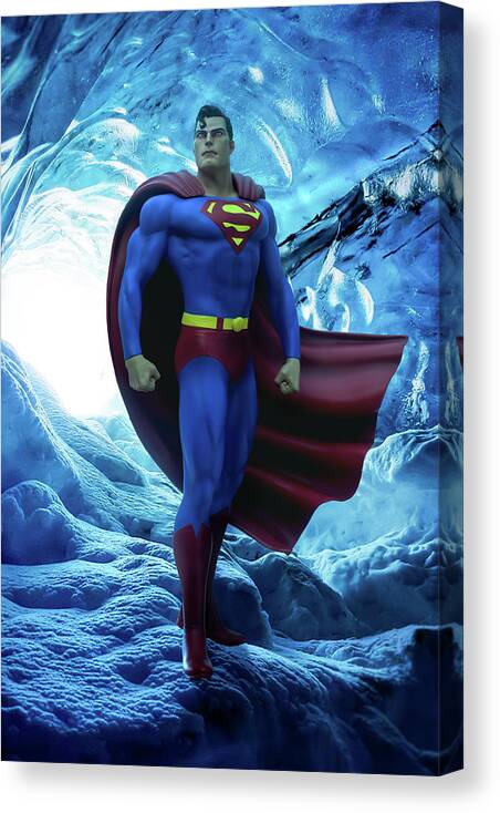 Superman Canvas Print featuring the photograph Superman - Home by Blindzider Photography