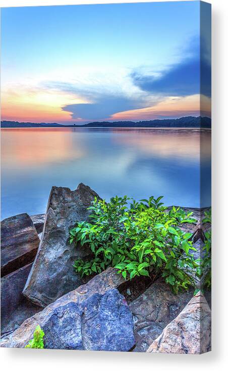 Lake Canvas Print featuring the photograph Eight Second Exposure #2 by Ed Newell
