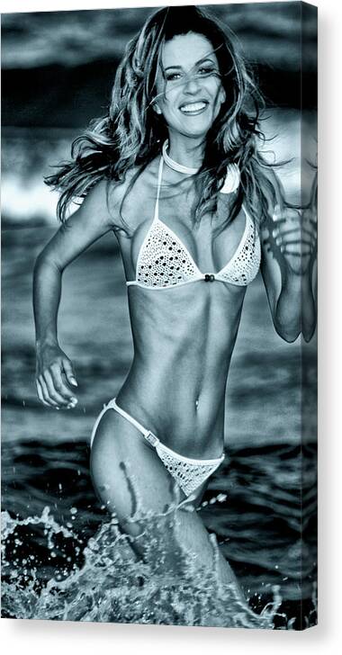 Beach Babe Canvas Print featuring the photograph Supermodel Tatyana Liskina Opulence 8404-301 by Amyn Nasser