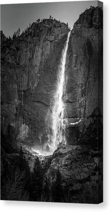 Motion Canvas Print featuring the photograph Upper Yosemite Waterfall by Mike Fusaro