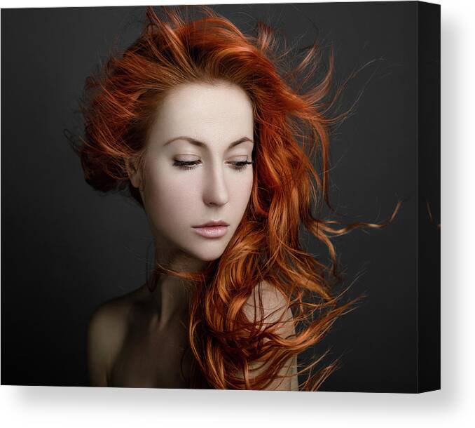 Portrait Canvas Print featuring the photograph *** by Alex Malikov