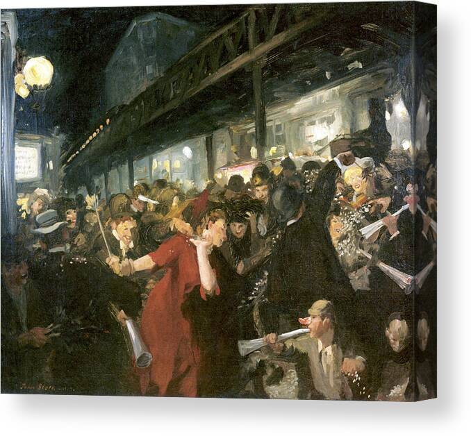 Election Night Canvas Print featuring the photograph Election Night by John Sloan