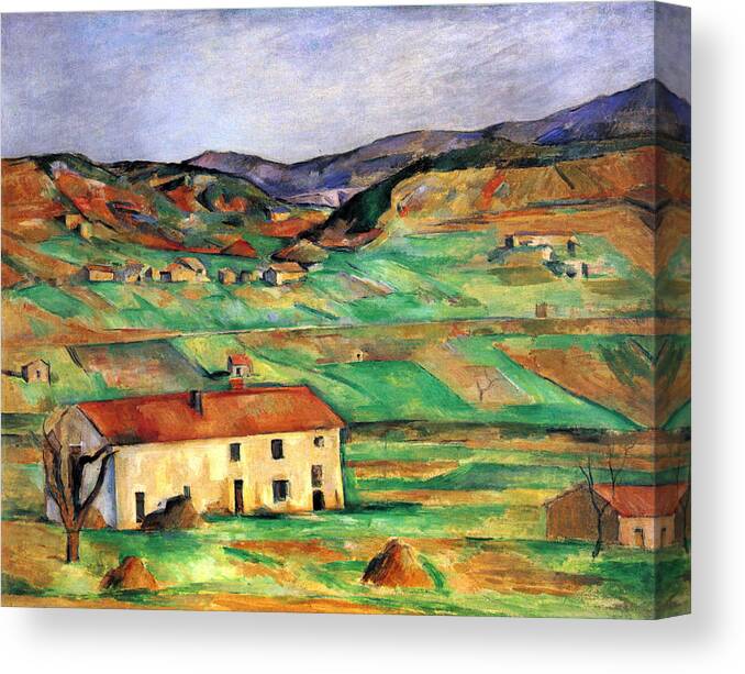  Canvas Print featuring the ceramic art Around Gardanne by Cezanne #1 by John Peter