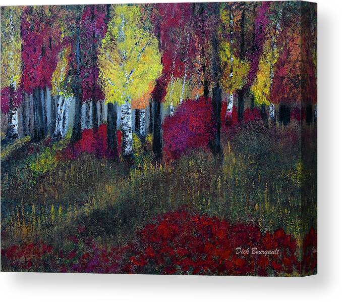Autumn Canvas Print featuring the painting Autumn Peak by Dick Bourgault