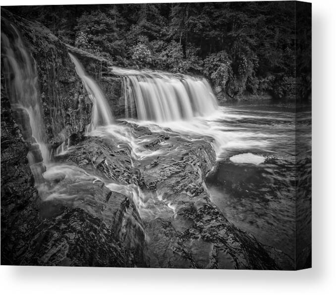 North Carolina Canvas Print featuring the photograph Hooker Falls #1 by Bill Martin