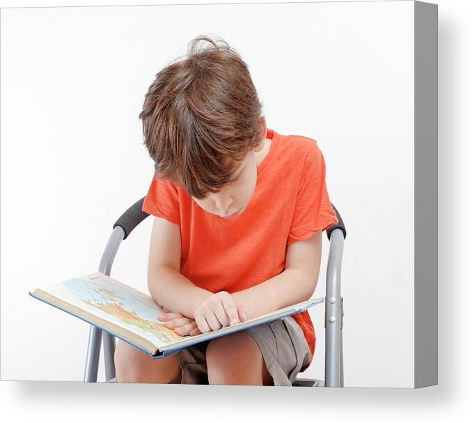 Achievement Canvas Print featuring the photograph Investigative Young Boy Of Six #1 by Photostock-israel