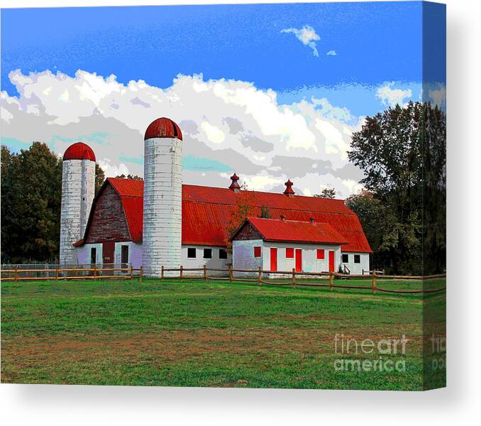 Barn Canvas Print featuring the photograph Mount Vernon Barn #1 by Larry Oskin