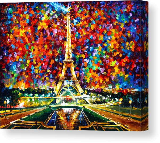 Paris Canvas Print featuring the painting Paris Of My Dreams by Leonid Afremov