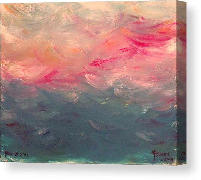 Prophetic Art Canvas Print featuring the painting Peace Be Still #1 by Christine Nichols