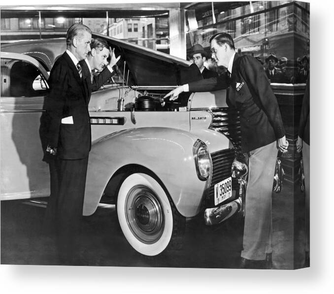 1035-161 Canvas Print featuring the photograph The Talking De Soto by Underwood Archives