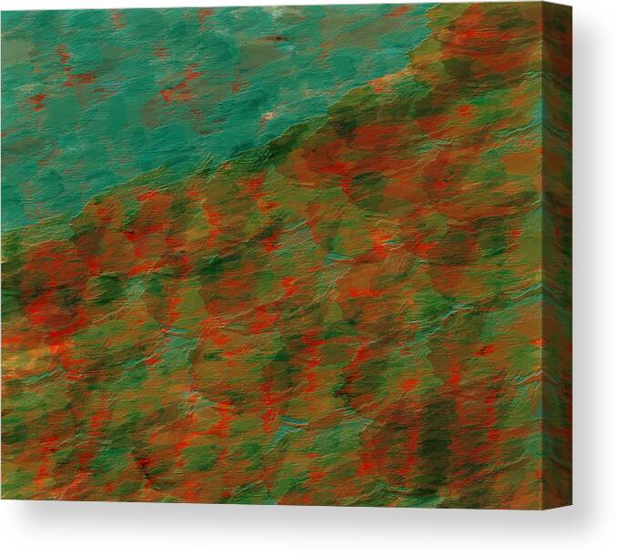 Digital Painting Canvas Print featuring the painting Tidepool by Bonnie Bruno