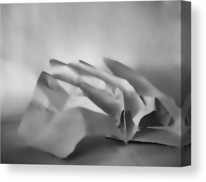 Paper Canvas Print featuring the photograph White paper #1 by Hugh Smith